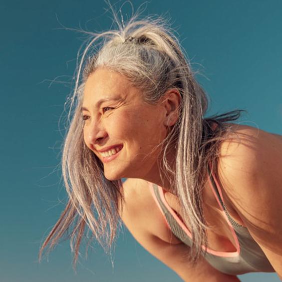Happy older woman