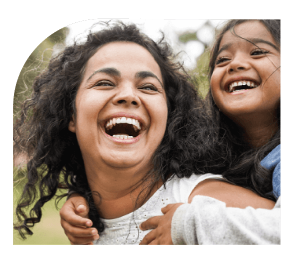 Illustration of a happy woman enjoying her time with a child